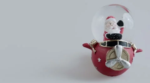 Santa Claus Snow Globe Stock Footage 68601384