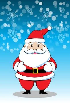 Santa claus on snowflake  background Stock Illustration