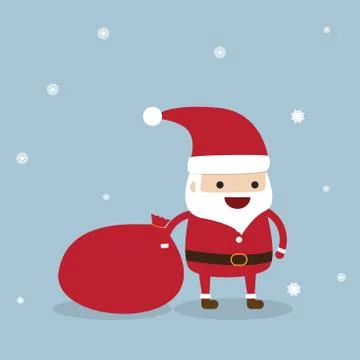 Santa claus with snowflake Stock Illustration
