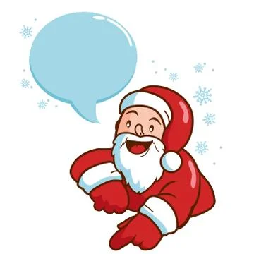 Santa Claus with speech bubble. Vector illustration Stock Illustration
