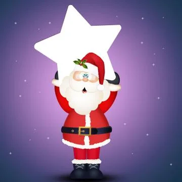 Santa Claus with star Illustrazione stock