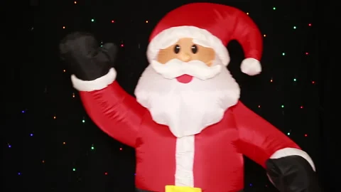 Santa Claus is swinging Stock Footage 139964133