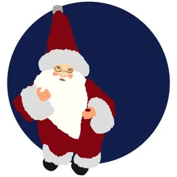 Santa Claus vector flat illustration	 Stock Illustration