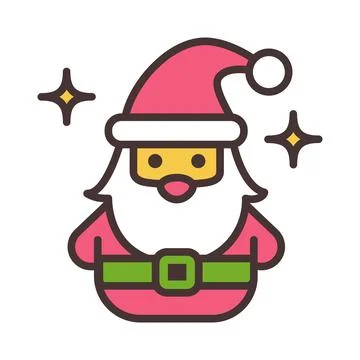 Santa Claus vector icon on white background Stock Illustration
