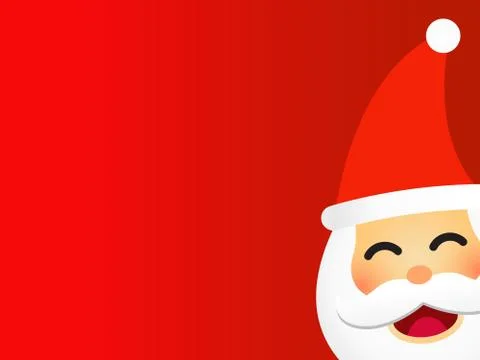 Santa claus vector illustration in red background. Christmas greeting templat Stock Illustration