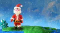 Santa Claus walk around earth. Stop motion HD Footage