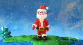 Santa Claus walk around earth-2. Stop motion HD Footage