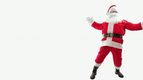 Santa Claus walking and dancing 스톡 동영상 12654829