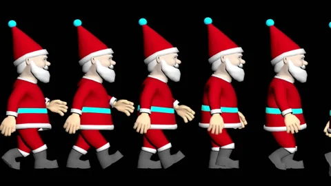 Santa Claus Walking Stock Footage 221018377