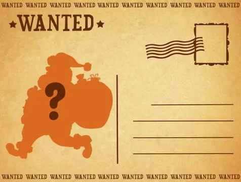 Santa Claus wanted Stock Illustration