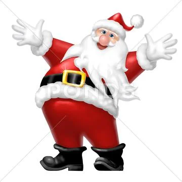 Santa Claus on a white background Stock Illustration