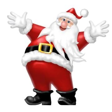 Santa Claus on a white background Stock Illustration