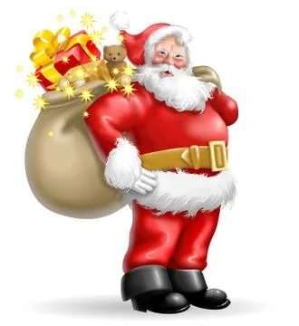 Santa Claus on a white background Stock Illustration