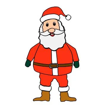 Santa claus on white background Illustrazione stock