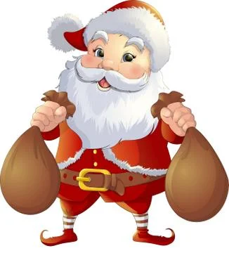 Santa Claus on a white background Stock Illustration