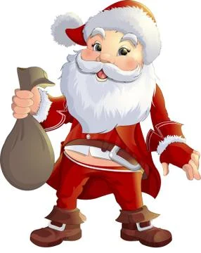 Santa Claus on a white background Stock Illustration