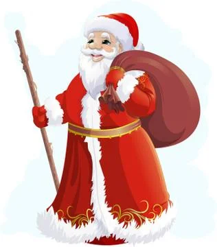 Santa Claus on a white background 스톡 일러스트