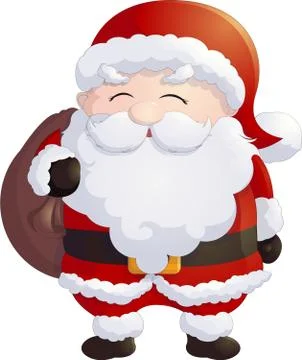 Santa Claus on a white background Stock Illustration