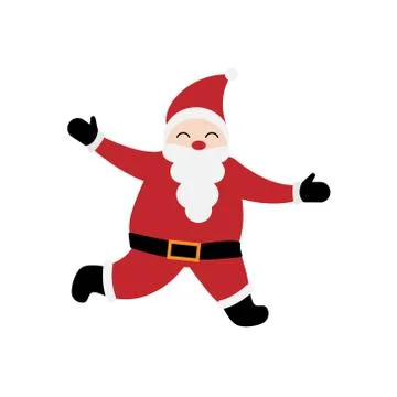 Santa claus on white background. Vector illustration for retro christmas card Illustrazione stock