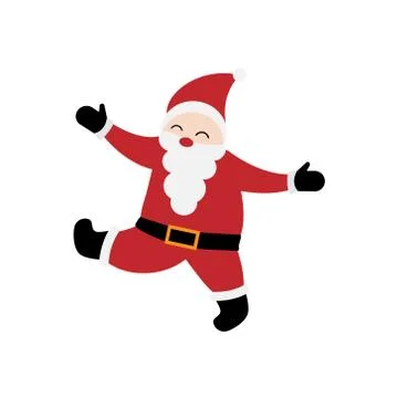 Santa claus on white background. Vector illustration for retro christmas card Stock Illustration