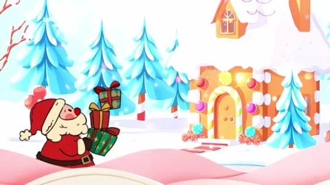 Santa Claus in Winter Background Stock Footage 301944523
