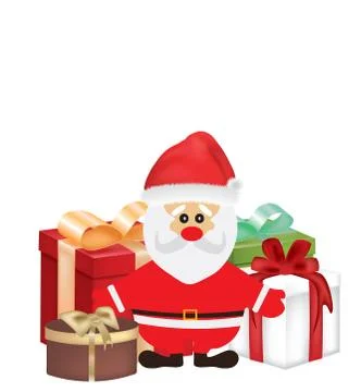 Santa Clause with presents Stock Illustration