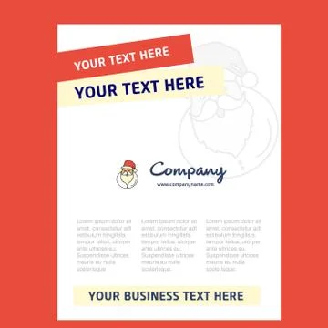 Santa clause  Title Page Design for Company profile ,annual report, presentat Stock Illustration