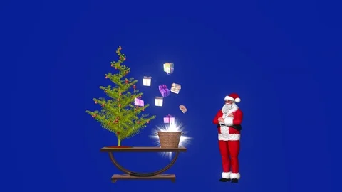 Santa Claus's Magic Basket Stock Footage 118293679