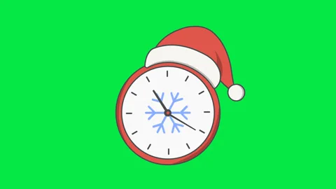 Santa clock Stockbeeldmateriaal 316578237