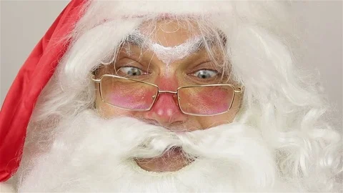 Santa close-up portrait Stock Footage 80354476