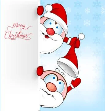 Santa clus cartoon on background Stockillustratie