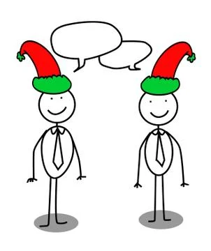 Santa communication man Stock Illustration