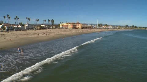 Santa Cruz beach 01 HD Stock Footage