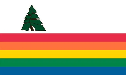 Santa Cruz county flag vector, California Stockillustratie
