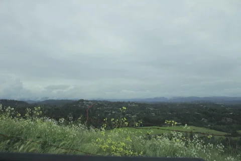 Santa Cruz Rolling Clouds over Bluff Timelapse Stock Footage 255795215