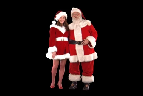 Santa with Cute Elf Stock Footage 754378