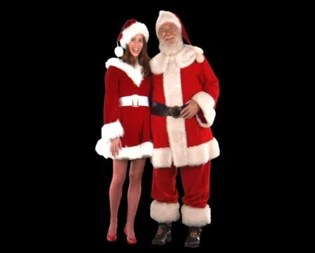 Santa with Cute Elf Stock Footage 754380