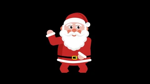 Santa Dancing Loop. Alpha channel Stock Footage 82965868