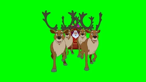 Santa Deers Front Loop. 25 fps. Stock Footage 82869938