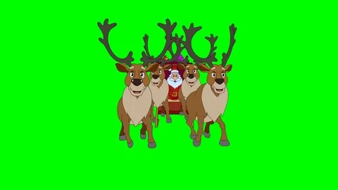 Santa Deers Front Loop. 29.97 fps. Stock Footage 82869945