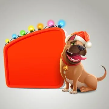 Santa dog Stock Illustration