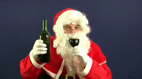 Santa drink Stock Footage 77675