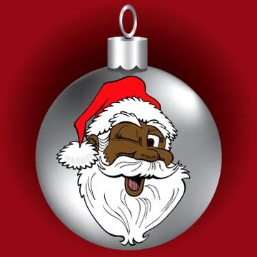 Santa Face Ornament Stock Illustration