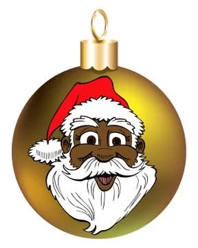 Santa Face Ornament Stock Illustration