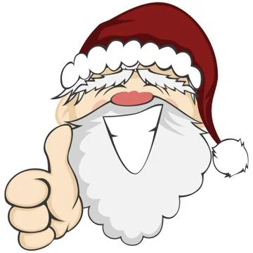 Santa faces Stock Illustration
