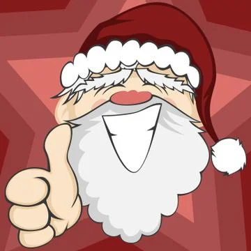Santa faces Stock Illustration