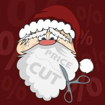 Santa faces Stock Illustration