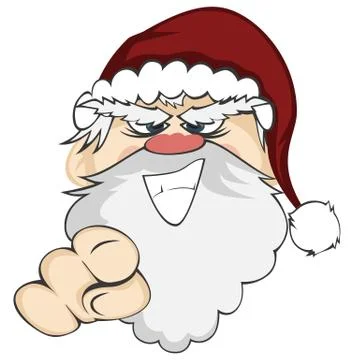 Santa faces Stock Illustration