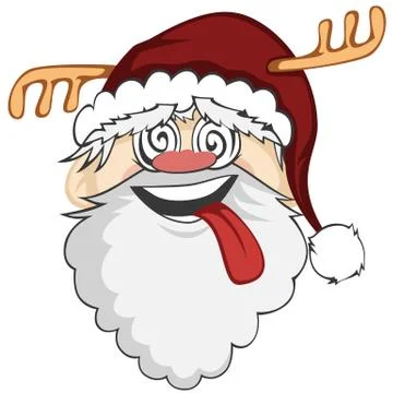 Santa faces Stock Illustration