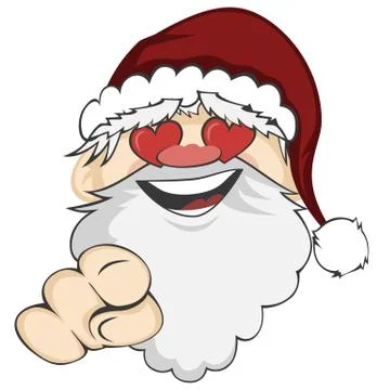 Santa faces Stock Illustration